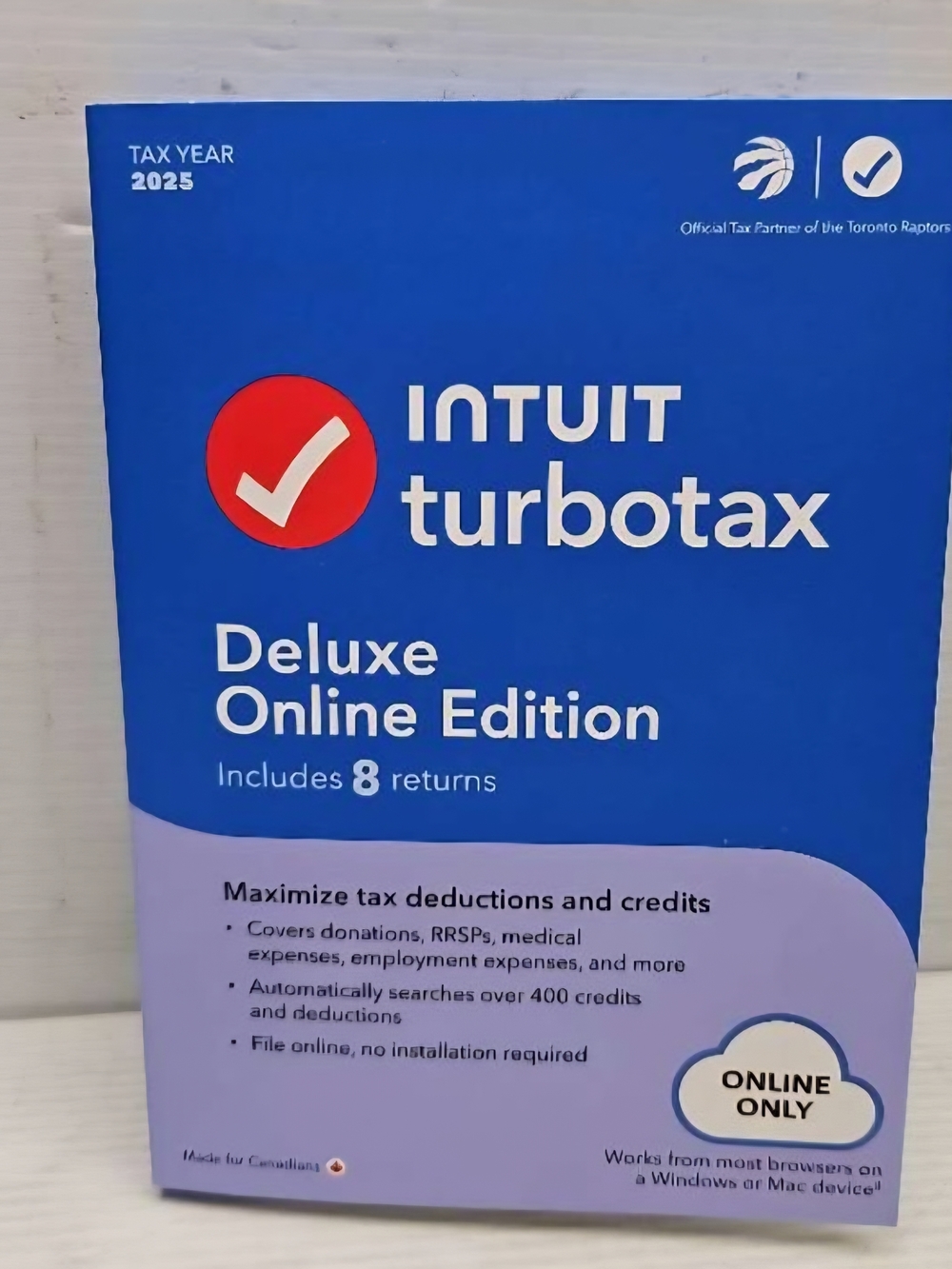 Intuit TurboTax Deluxe Online Edition - Blue Canada 2025 NEW